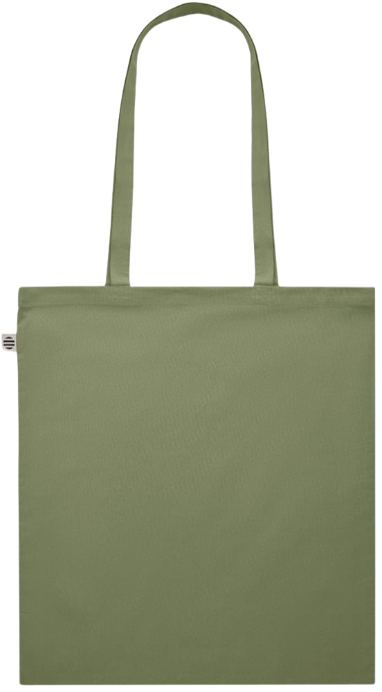 Buy Now Cry Later Design - Premium colored organic cotton shopping bag_GREEN_back