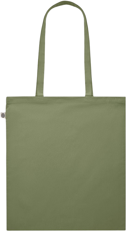 Buy Now Cry Later Design - Premium colored organic cotton shopping bag_GREEN_back