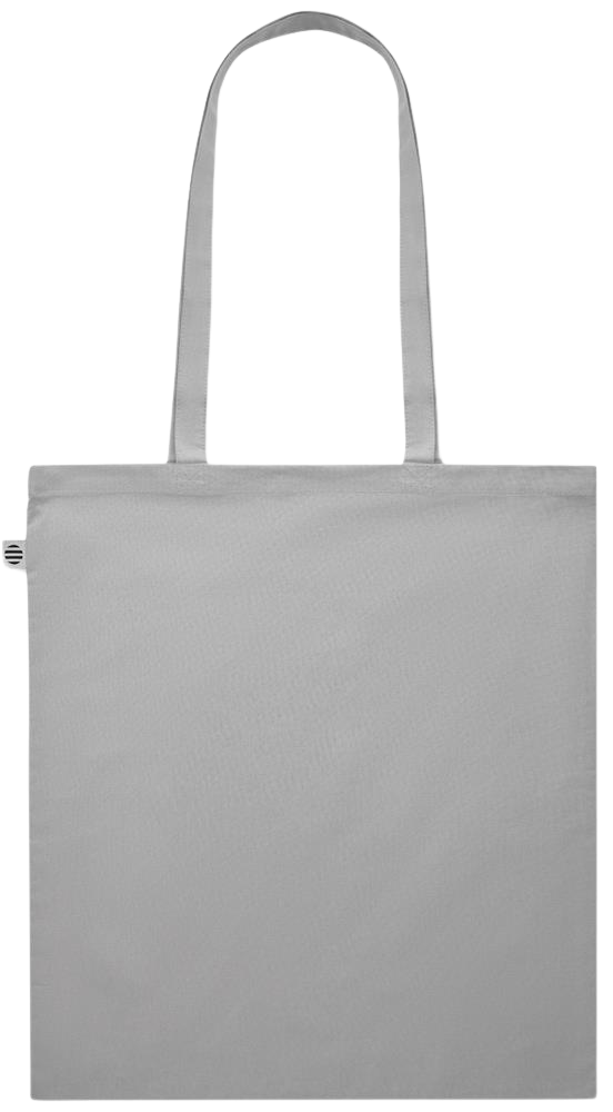 Buy Now Cry Later Design - Premium colored organic cotton shopping bag_GREY_back