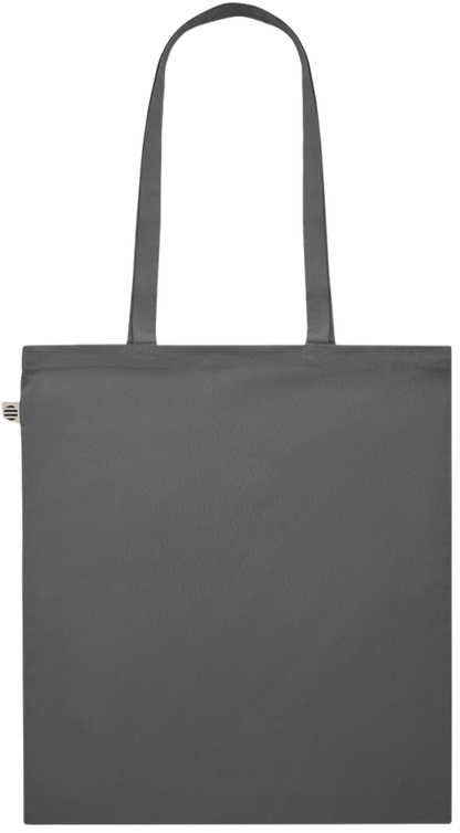 Buy Now Cry Later Design - Premium colored organic cotton shopping bag_STONE GREY_back