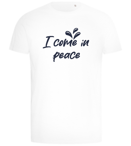 I Come in Peace Design - Comfort men's t-shirt_WHITE_front