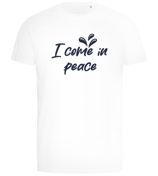 I Come in Peace Design - Comfort men's t-shirt_WHITE_front