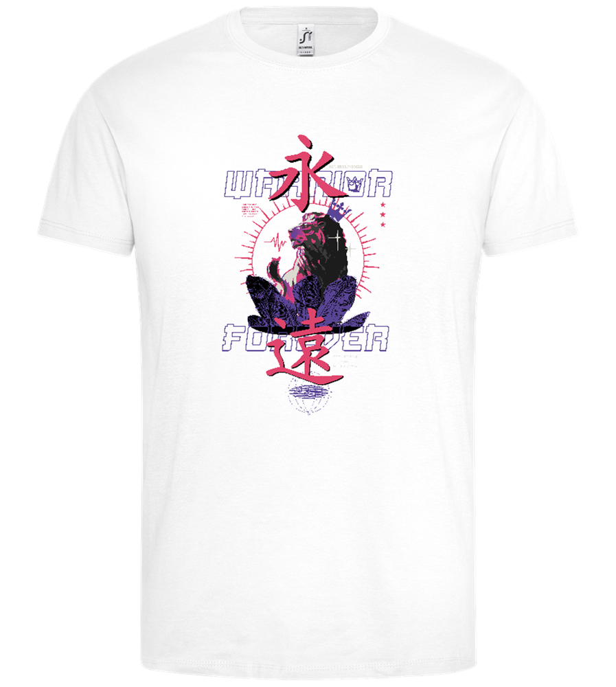 Warrior Forever Lion Design - Premium men's t-shirt_WHITE_front