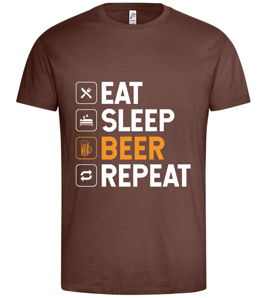 Beer Design - Premium men's t-shirt_CHOCOLATE_front