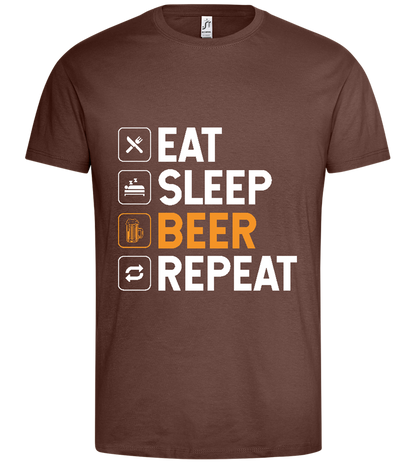 Beer Design - Premium men's t-shirt_CHOCOLATE_front