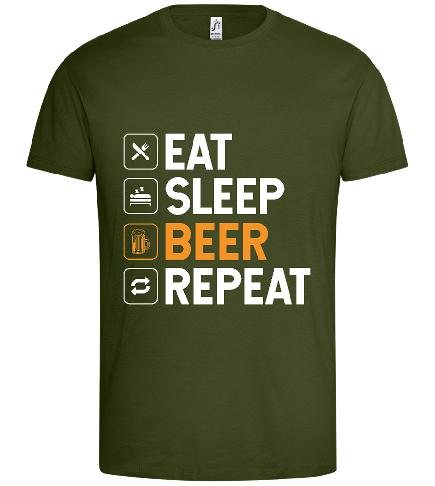 Beer Design - Premium men's t-shirt_DARK KHAKI_front