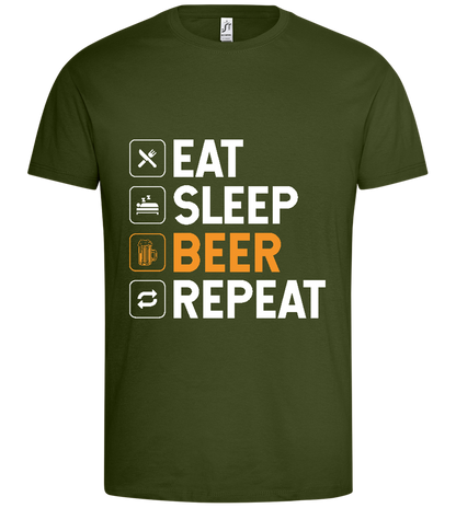 Beer Design - Premium men's t-shirt_DARK KHAKI_front