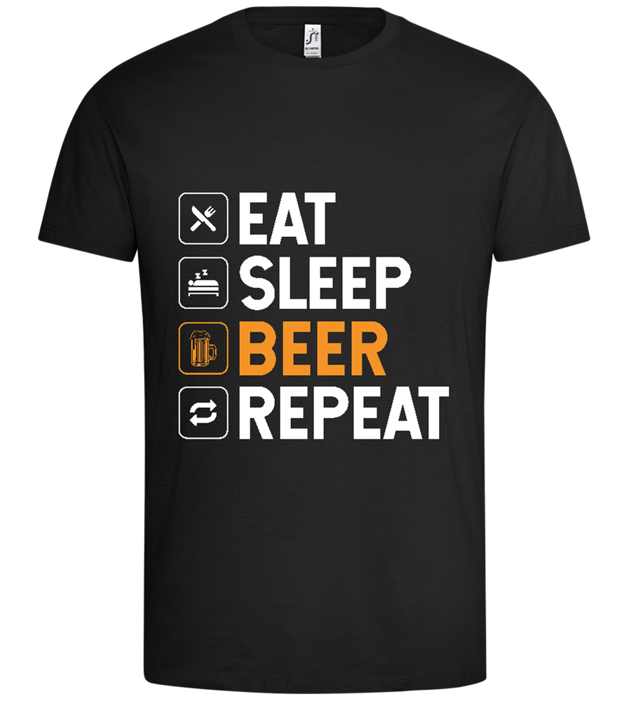 Beer Design - Premium men's t-shirt_DEEP BLACK_front