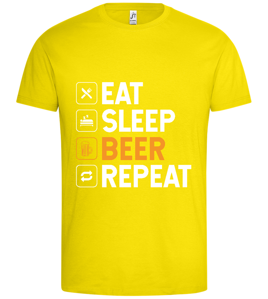 Beer Design - Premium men's t-shirt_YELLOW_front