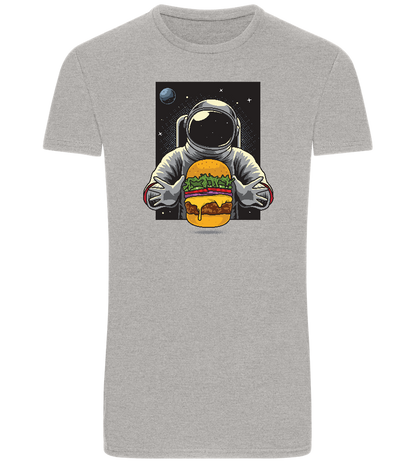 Spaceman Burger Design - Basic Unisex T-Shirt_ORION GREY_front