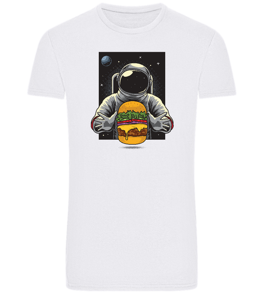Spaceman Burger Design - Basic Unisex T-Shirt_WHITE_front