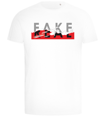 Fake Real Design - Comfort men's t-shirt_WHITE_front