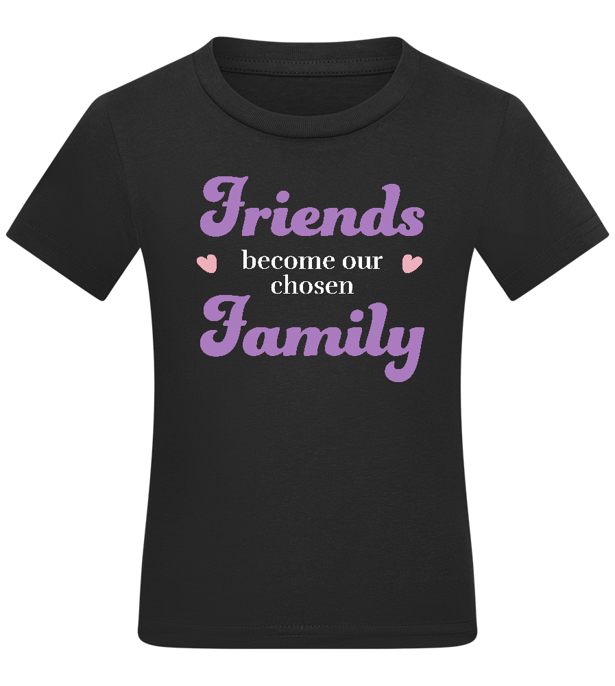 Chosen Family Design - Comfort kids fitted t-shirt_DEEP BLACK_front