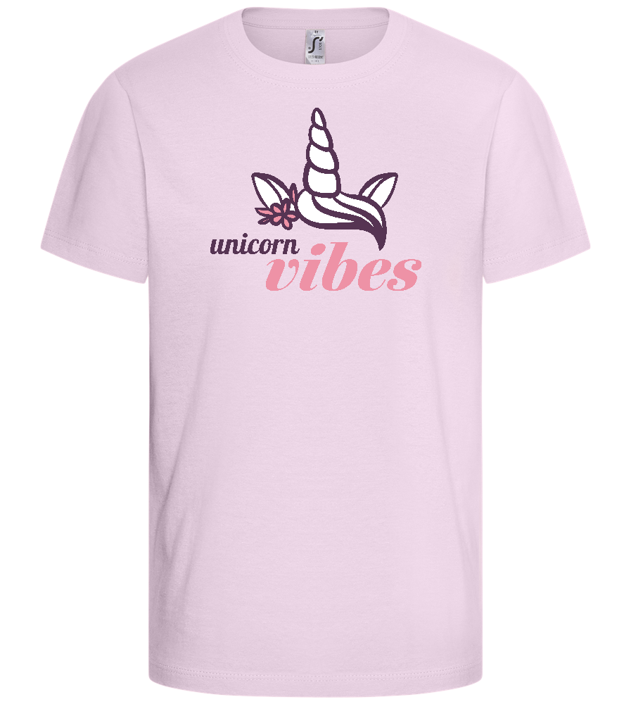 Cute Unicorn Vibes Design - Comfort kids fitted t-shirt_LIGHT PINK_front