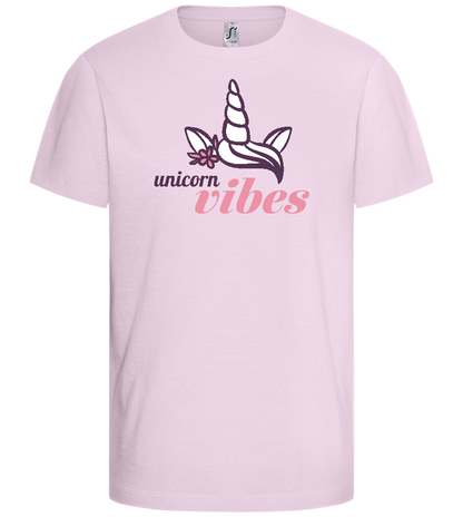 Cute Unicorn Vibes Design - Comfort kids fitted t-shirt_LIGHT PINK_front