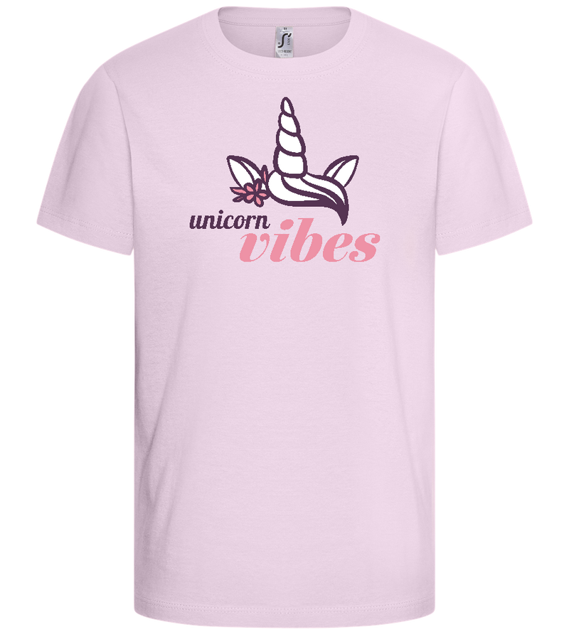 Cute Unicorn Vibes Design - Comfort kids fitted t-shirt_LIGHT PINK_front