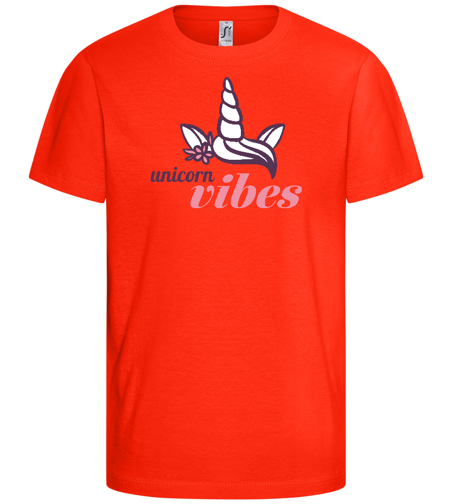 Cute Unicorn Vibes Design - Comfort kids fitted t-shirt_RED_front