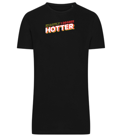 1 Degree Hotter Design - Comfort men's long t-shirt_DEEP BLACK_front