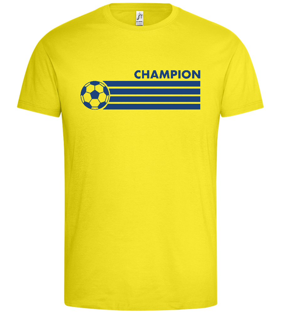 Soccer Champion Design - Premium men's t-shirt_LEMON_front