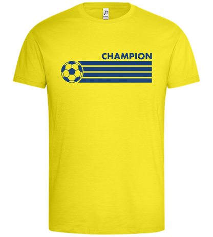 Soccer Champion Design - Premium men's t-shirt_LEMON_front