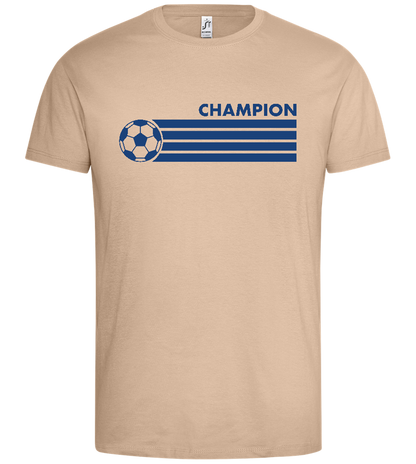 Soccer Champion Design - Premium men's t-shirt_SAND_front