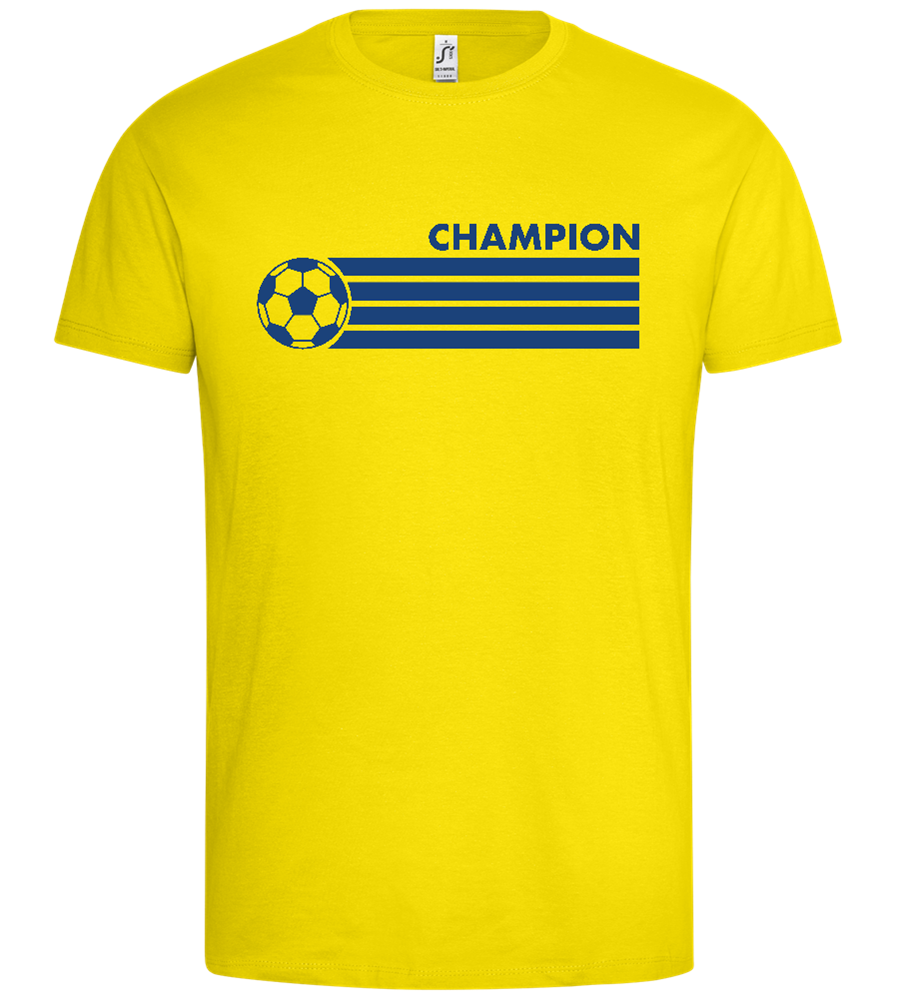 Soccer Champion Design - Premium men's t-shirt_YELLOW_front