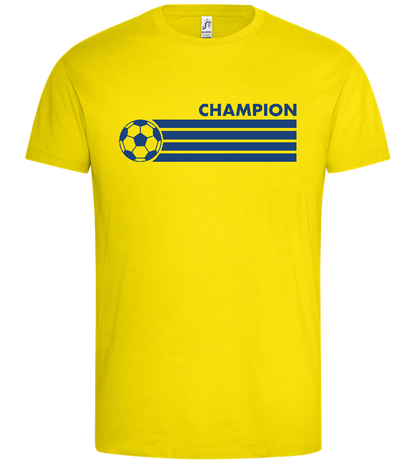 Soccer Champion Design - Premium men's t-shirt_YELLOW_front