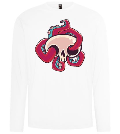 Squid Skull Design - Comfort men's long sleeve t-shirt_WHITE_front