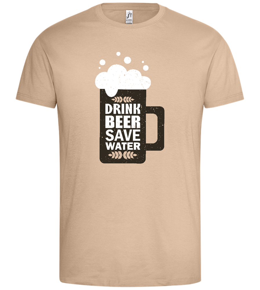 Mug Save Water Design - Premium men's t-shirt_SAND_front