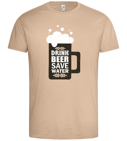 Mug Save Water Design - Premium men's t-shirt_SAND_front