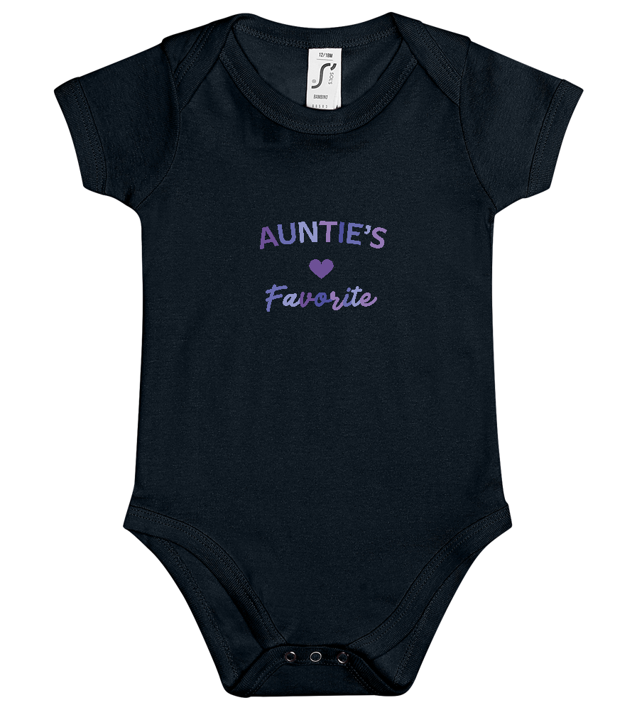 I'm Auntie's Favorite Design - Baby bodysuit_BLACK_front