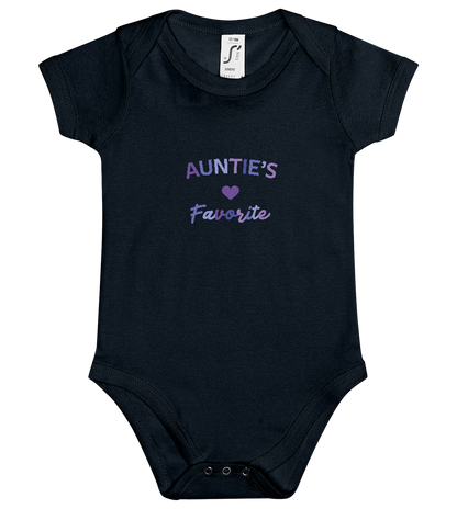 I'm Auntie's Favorite Design - Baby bodysuit_BLACK_front