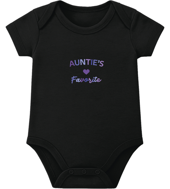 I'm Auntie's Favorite Design - Baby bodysuit_BLACK_front