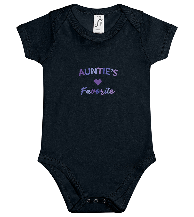 I'm Auntie's Favorite Design - Baby bodysuit_BLACK_front