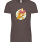 Banana Donut Design - Premium women's t-shirt_DARK GRAY_front