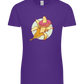 Banana Donut Design - Premium women's t-shirt_DARK PURPLE_front