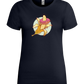 Banana Donut Design - Premium women's t-shirt_FRENCH NAVY_front