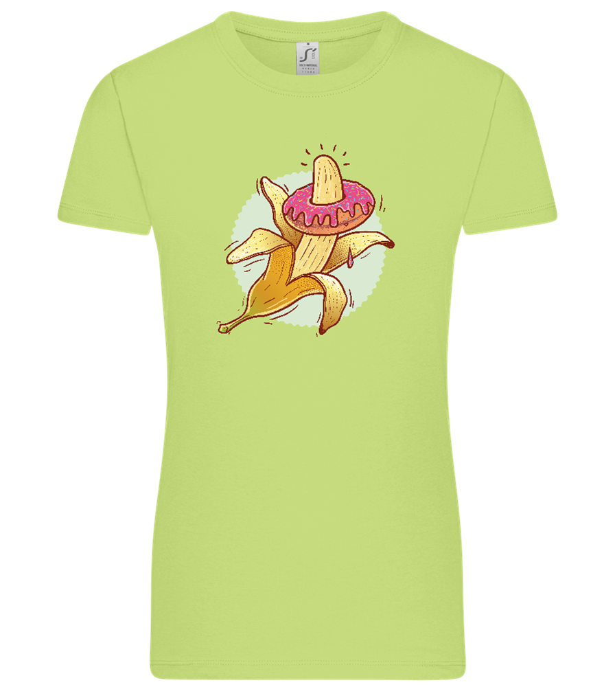 Banana Donut Design - Premium women's t-shirt_GREEN APPLE_front