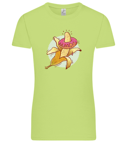 Banana Donut Design - Premium women's t-shirt_GREEN APPLE_front