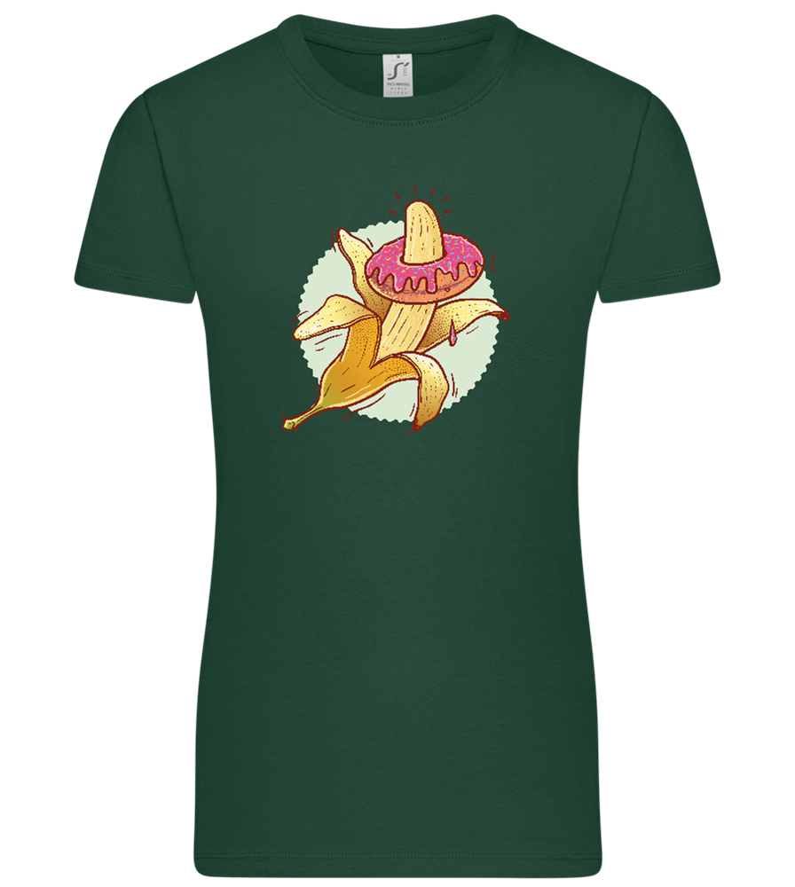 Banana Donut Design - Premium women's t-shirt_GREEN BOTTLE_front