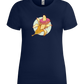 Banana Donut Design - Premium women's t-shirt_MARINE_front