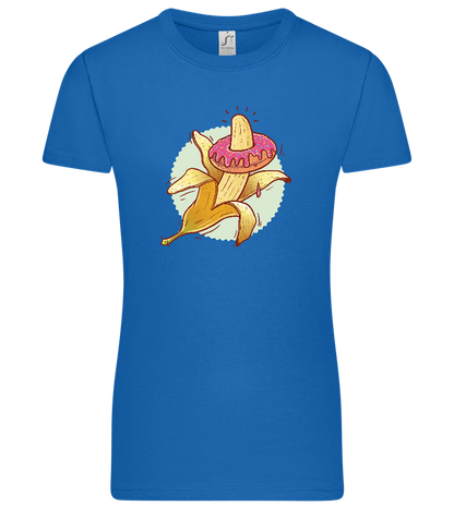 Banana Donut Design - Premium women's t-shirt_ROYAL_front