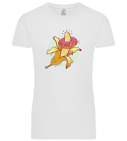 Banana Donut Design - Premium women's t-shirt_WHITE_front