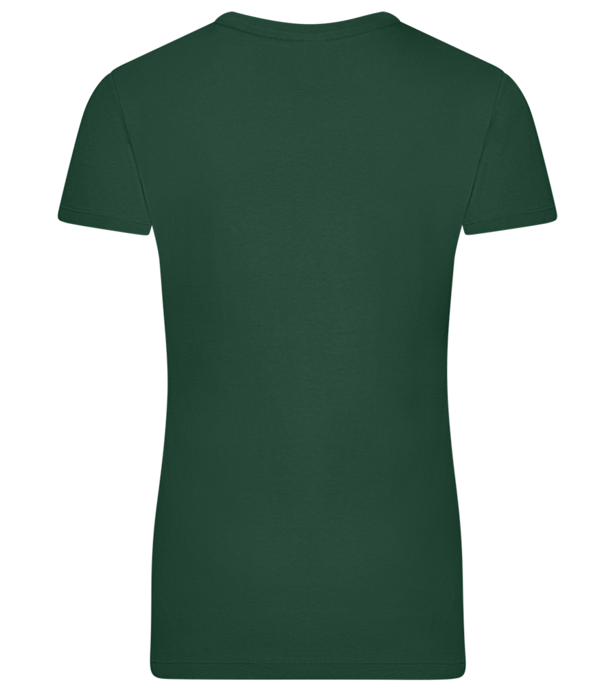 Banana Donut Design - Premium women's t-shirt_GREEN BOTTLE_back