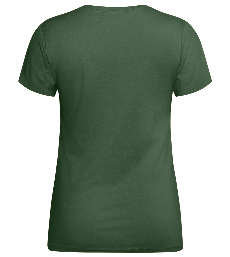 Banana Donut Design - Premium women's t-shirt_GREEN BOTTLE_back