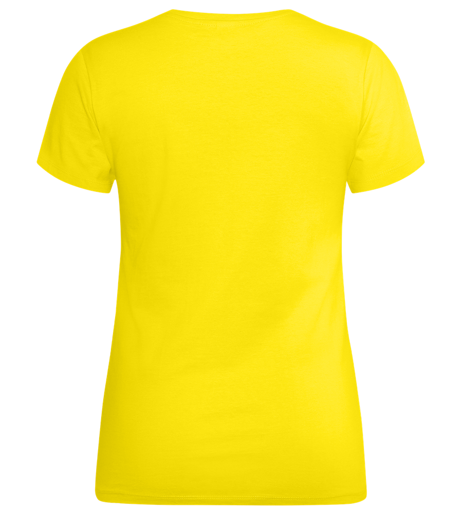 Banana Donut Design - Premium women's t-shirt_YELLOW_back