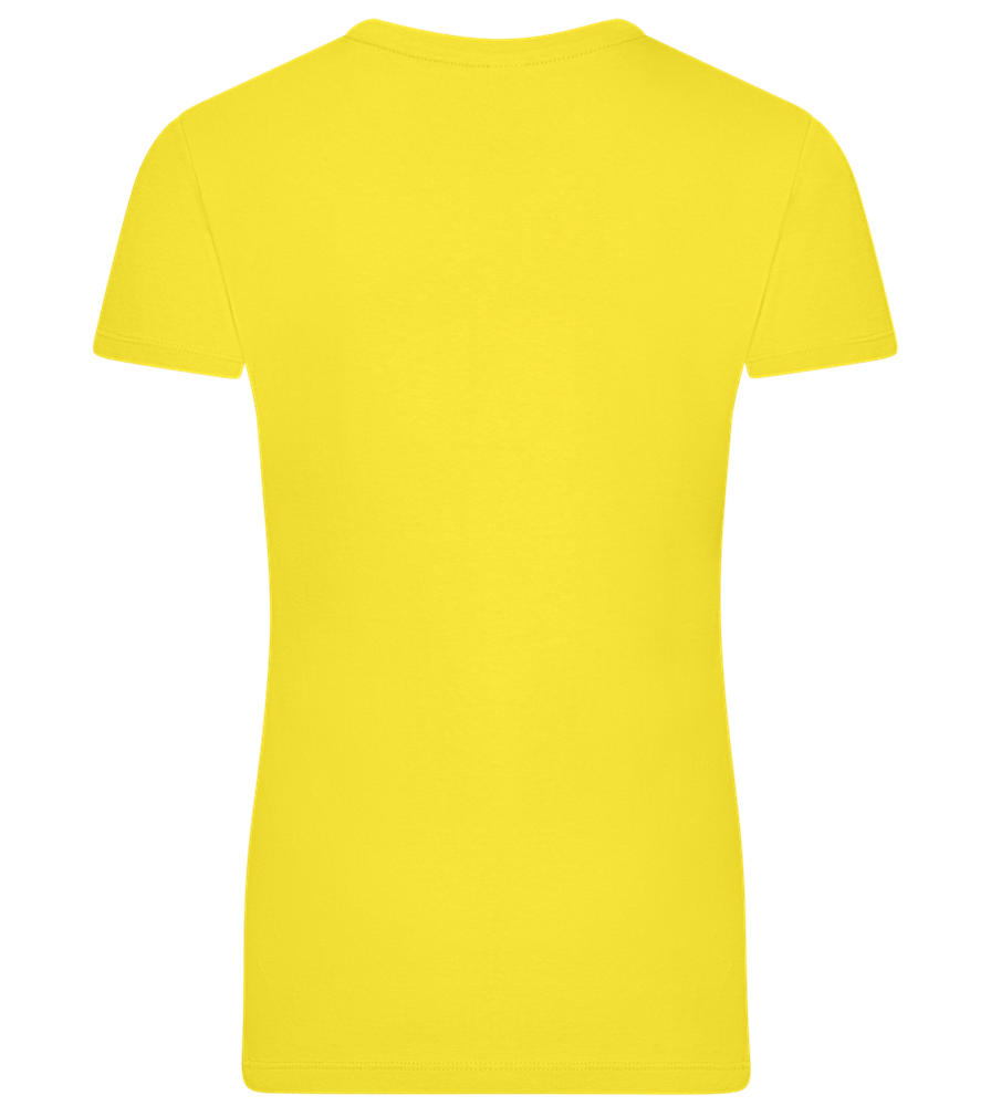 Banana Donut Design - Premium women's t-shirt_YELLOW_back