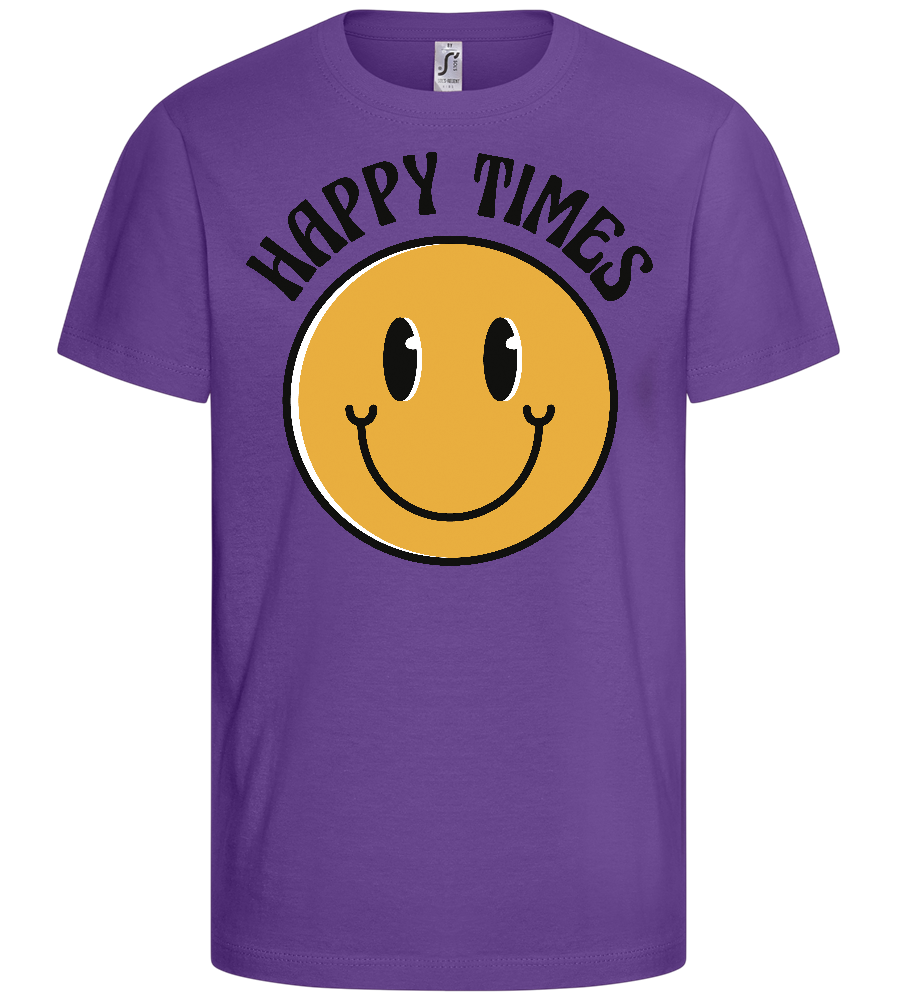 Happy Times Design - Basic kids t-shirt_DARK PURPLE_front