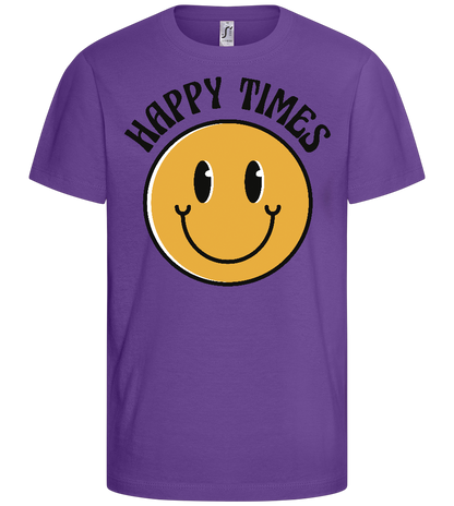 Happy Times Design - Basic kids t-shirt_DARK PURPLE_front