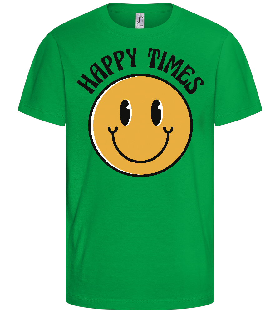Happy Times Design - Basic kids t-shirt_MEADOW GREEN_front